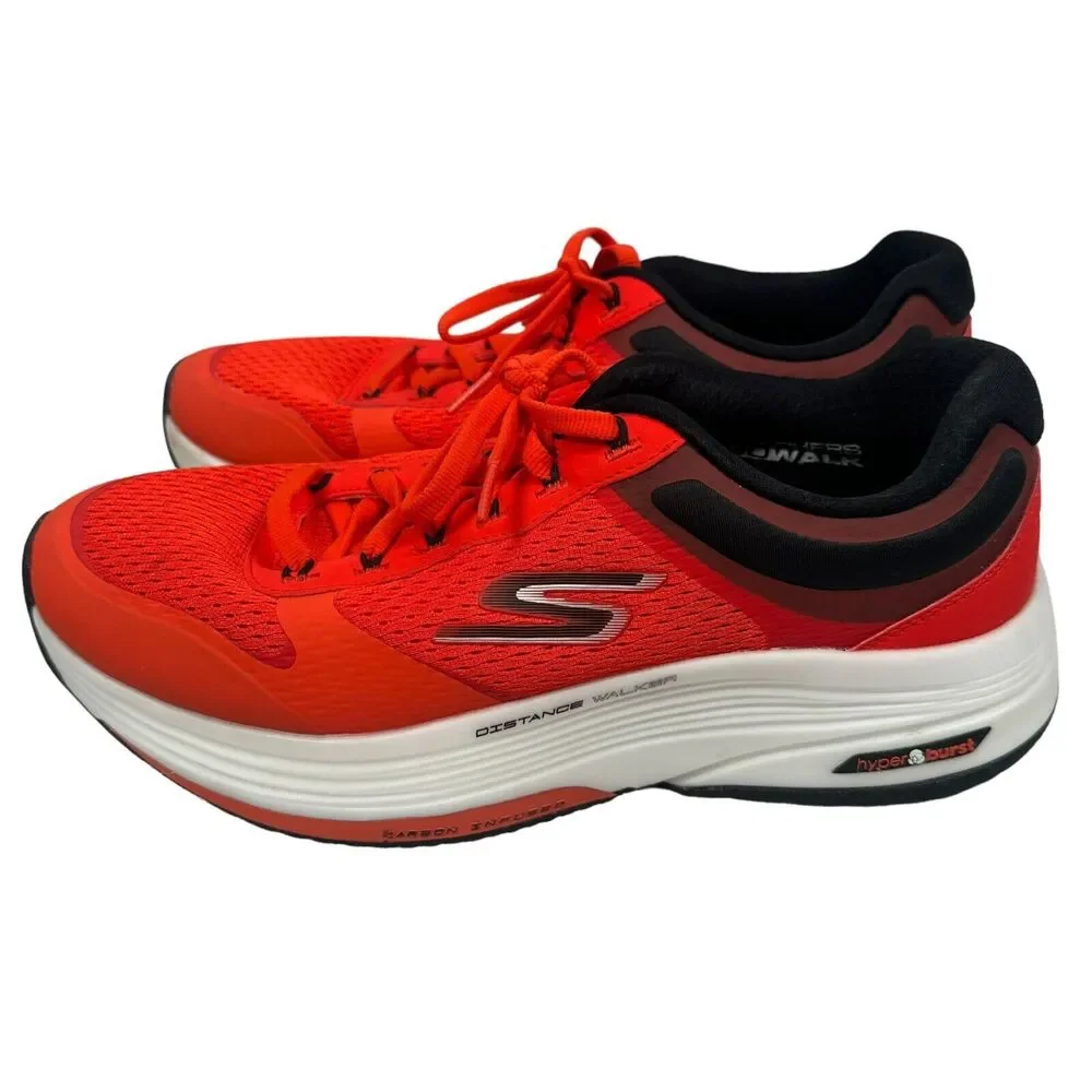 Skechers Go Walk‎ Distance Walker Men's 9.5 Air Cooled Running Shoes 216529 RDBK